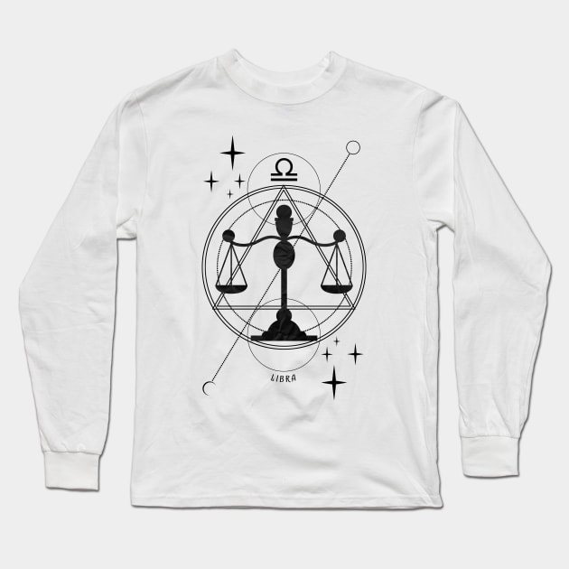 Zodiac, Libra, Astrology, Star sign, Stars Long Sleeve T-Shirt by Strohalm